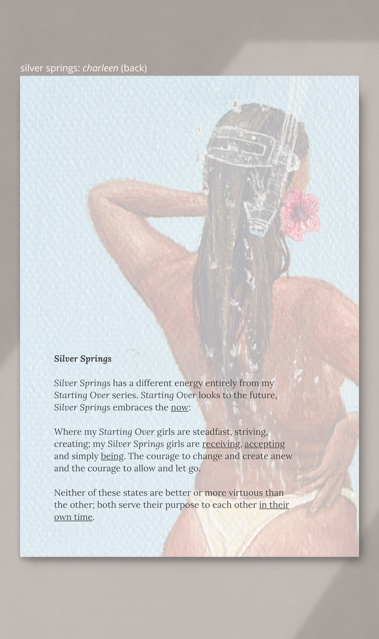 ‘Starting Over’: Charleen | A5 Print